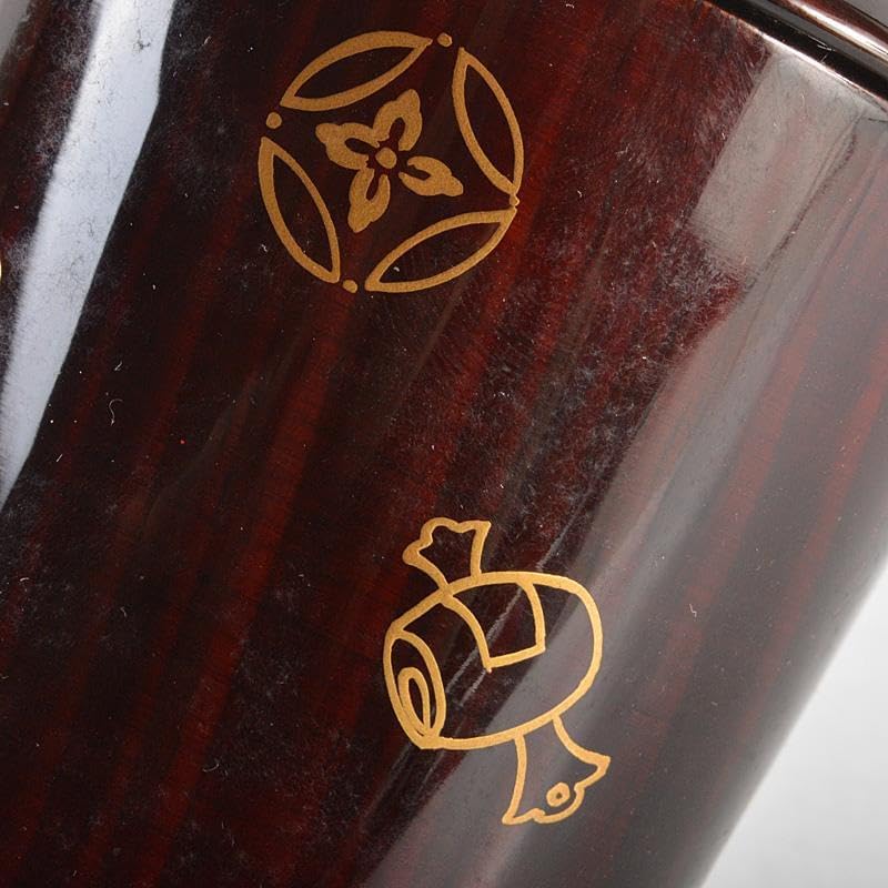 茶道具 山中塗 道場宗廣作 宝尽くし 末広茶器 共箱 M R6004 茶道具 山中塗